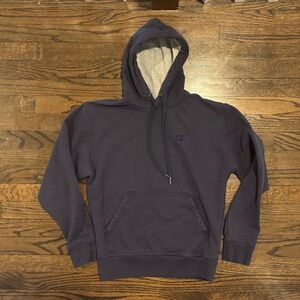Champion Dark Blue Hoodie with Gray Lining